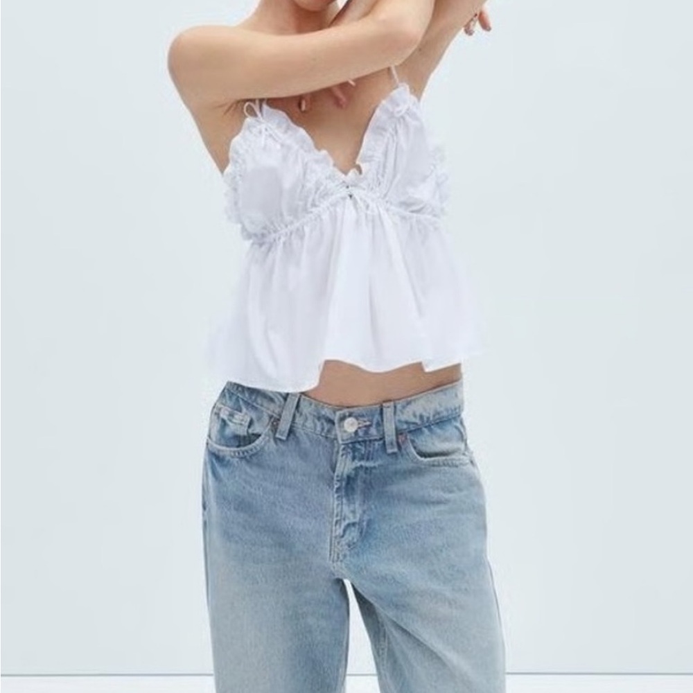 Zara White Camisole Top